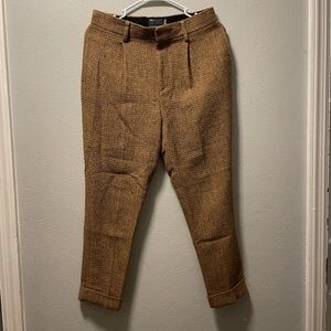 ASOS DESIGN Tapered Wool Mix Skinny Smart Pants - Brown